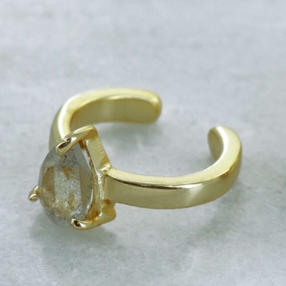 Earcuff Jewelry Labradorite 18k Gold overlay